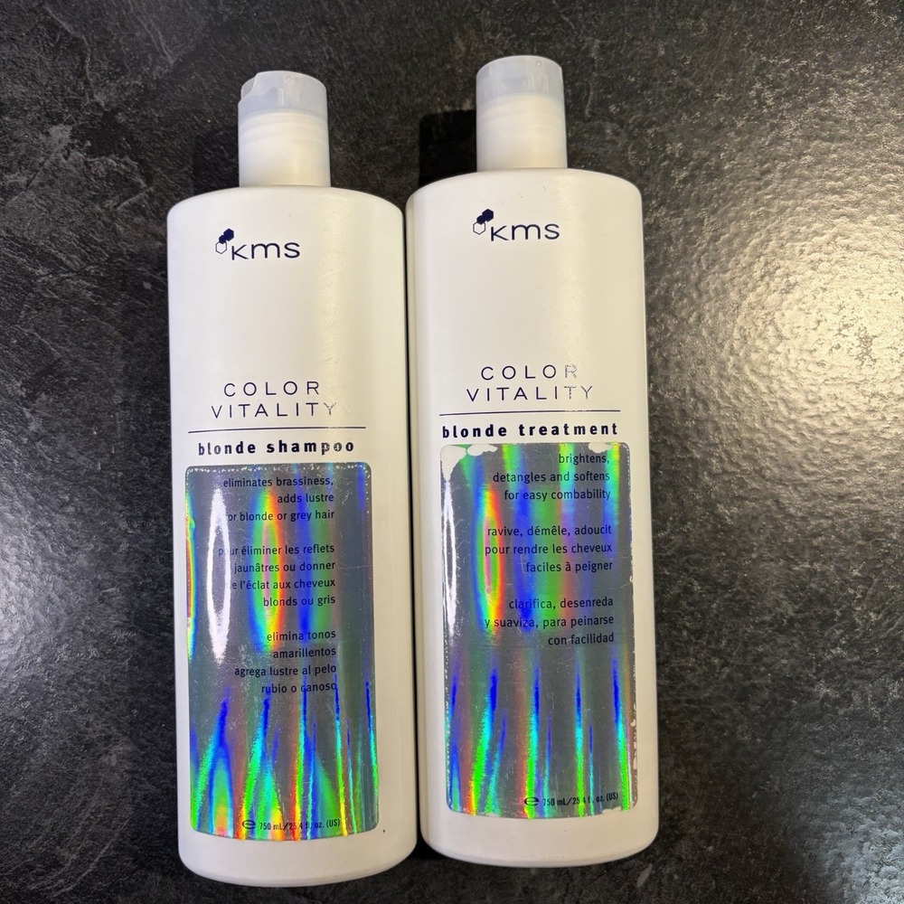 New KMS Color Vitality Shampoo & Conditioner‎ BLONDE 25.3 oz each ORIGINAL